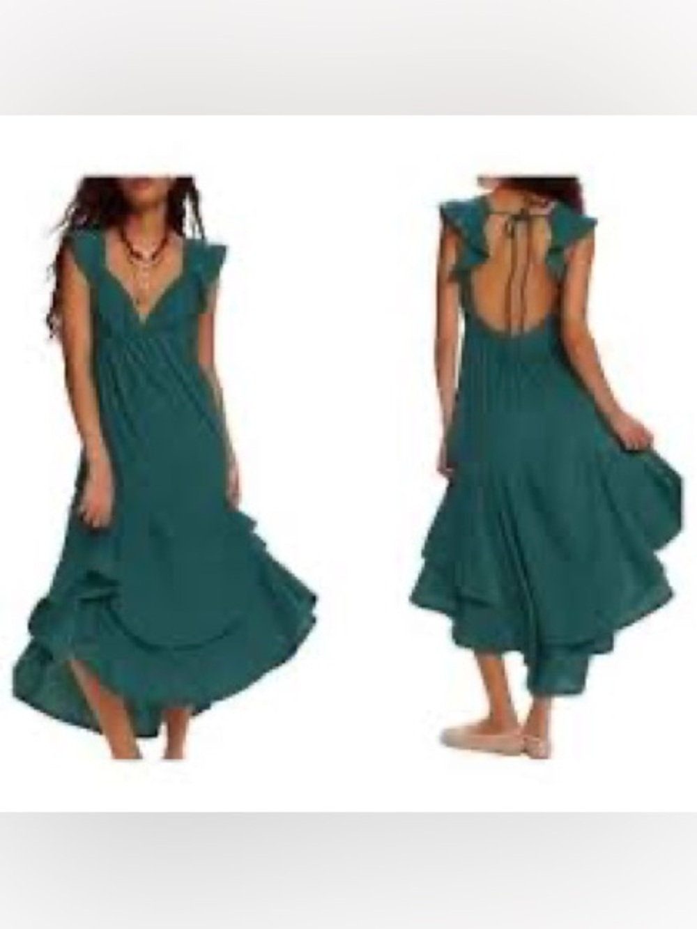NWT Free People Aquamarine Maxi in Tropical Teal Size XS